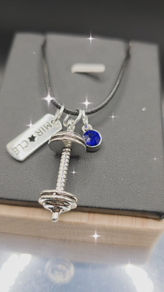 Large Barbell: Faith Necklace