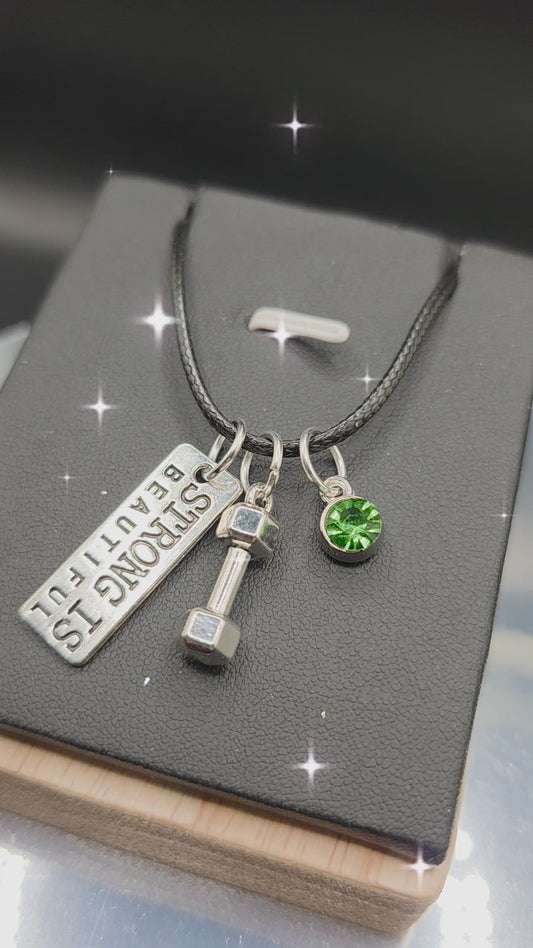 Dumbbell: Strong AF Necklace